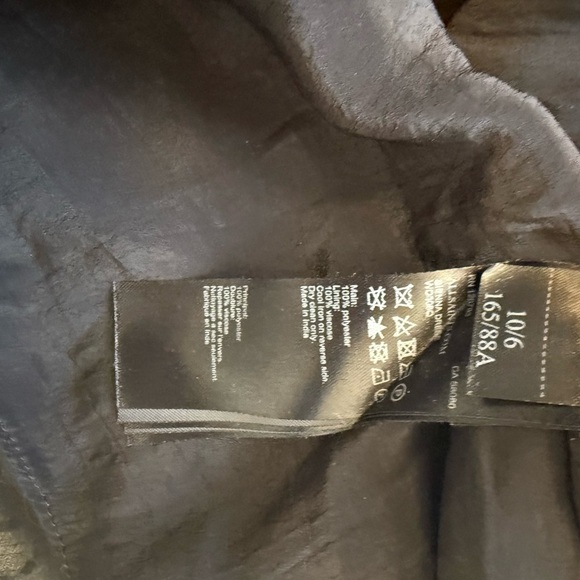 NOT FOR SALE Saints size 6 GUC sheer sleeved Black Wrap Dress with soft ruffles - Picture 12 of 15